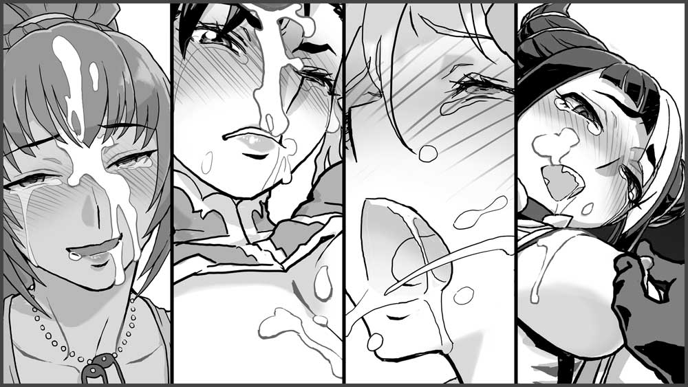 春麗とキングとレオナとジュリにヒドいことする漫画のカット