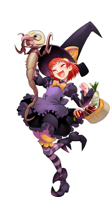 陽気な赤髪の少女_ハロウィン衣装
